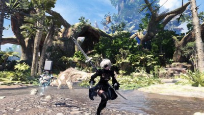 Непревзойденный опыт NieR Automata в Monster Hunter World, замена голоса, моделей и музыки