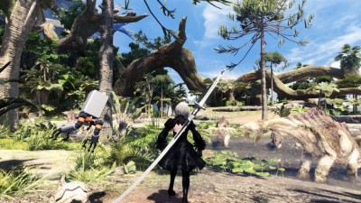 Непревзойденный опыт NieR Automata в Monster Hunter World, замена голоса, моделей и музыки