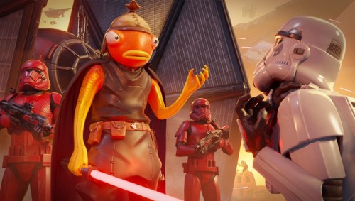 Игроки в Fortnite устраивают настоящие дуэли на световых мечах